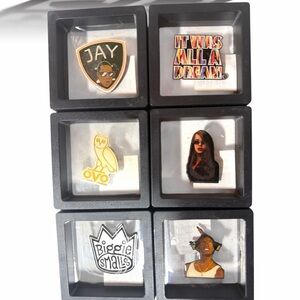 Headgear Classics Hip Hop Enamel Pin Set Biggie Smalls Drake OVO Lil Wayne Jay Z